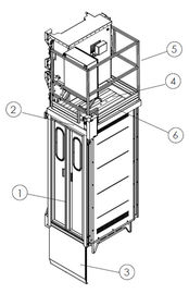 İnşaat Malzemesi / Taşıyıcı Taşıyıcı ve Silindirik Kaldırıcılar CH750 750kg Tekli Kafes