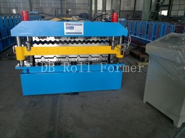 IBR ve Oluklu için 5.5KW Galvanizli Sac Çift Katmanlı Rulo Şekillendirme Makinesi