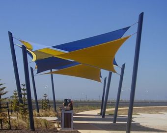 Su geçirmez veranda Triangle Sun Sail Shade bahçe barınakları kanopileri