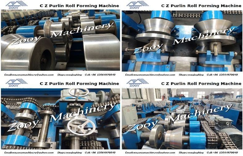 Sürgülü Kılavuz Hareketli Doğrusal Kılavuz Rulo Şekillendirme Makinesi CZ Purlins için